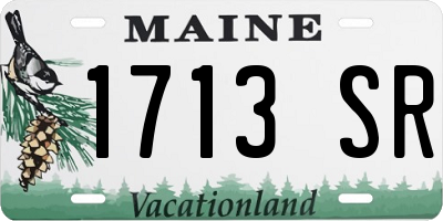ME license plate 1713SR