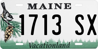 ME license plate 1713SX
