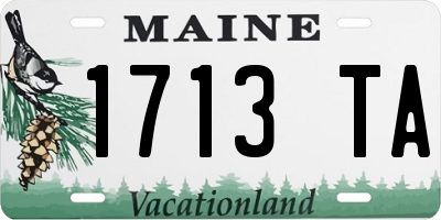 ME license plate 1713TA