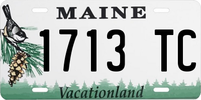 ME license plate 1713TC