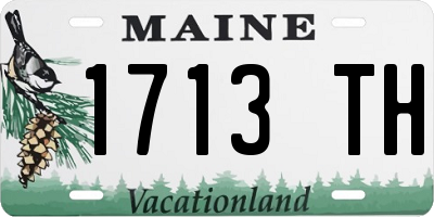 ME license plate 1713TH