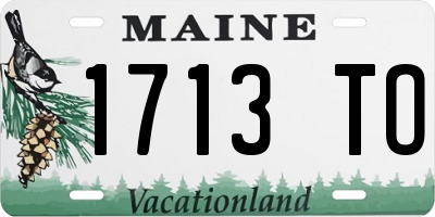ME license plate 1713TO