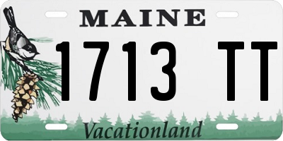 ME license plate 1713TT