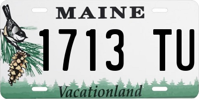 ME license plate 1713TU