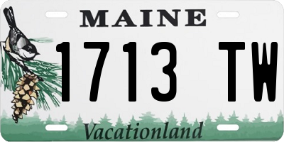 ME license plate 1713TW