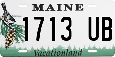 ME license plate 1713UB