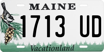 ME license plate 1713UD