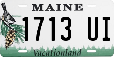 ME license plate 1713UI