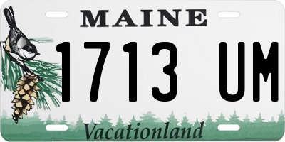 ME license plate 1713UM