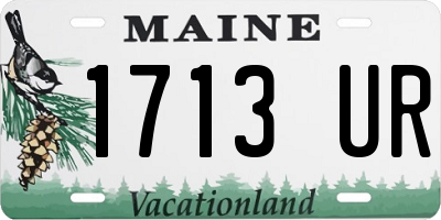ME license plate 1713UR
