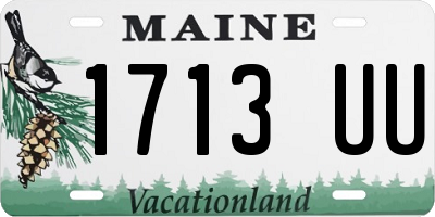 ME license plate 1713UU