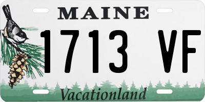 ME license plate 1713VF