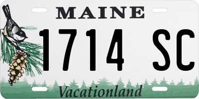 ME license plate 1714SC