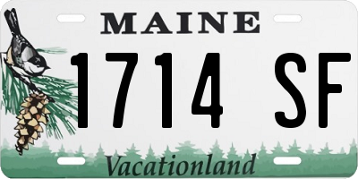 ME license plate 1714SF