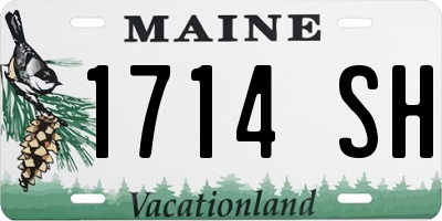 ME license plate 1714SH