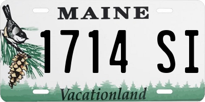 ME license plate 1714SI