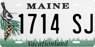 ME license plate 1714SJ