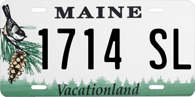ME license plate 1714SL