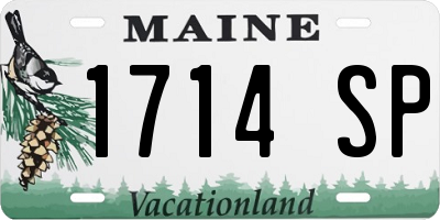ME license plate 1714SP