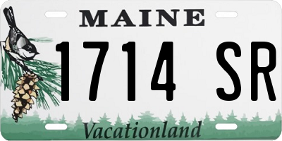 ME license plate 1714SR