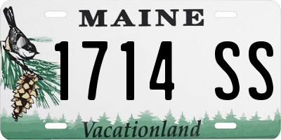 ME license plate 1714SS