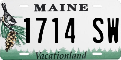 ME license plate 1714SW