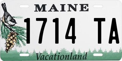 ME license plate 1714TA