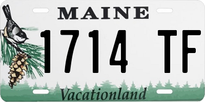 ME license plate 1714TF