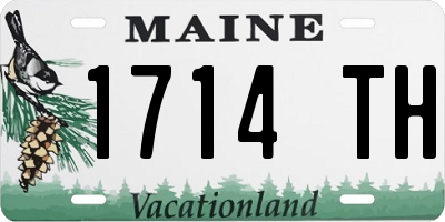 ME license plate 1714TH