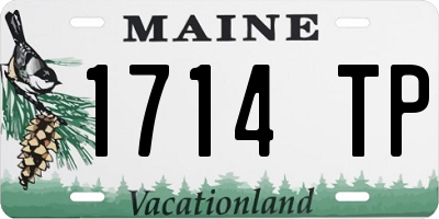 ME license plate 1714TP