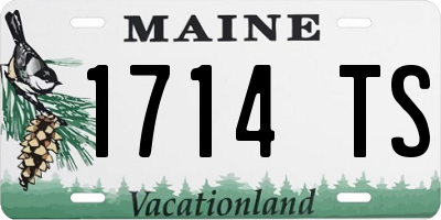 ME license plate 1714TS