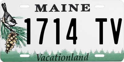 ME license plate 1714TV