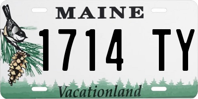 ME license plate 1714TY