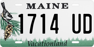 ME license plate 1714UD