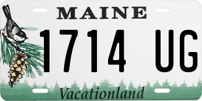 ME license plate 1714UG