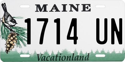 ME license plate 1714UN