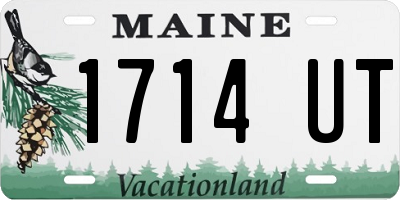 ME license plate 1714UT