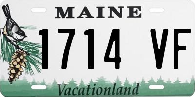 ME license plate 1714VF