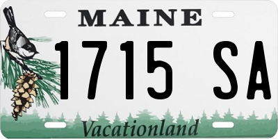 ME license plate 1715SA