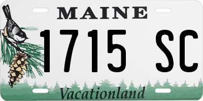 ME license plate 1715SC
