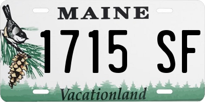 ME license plate 1715SF