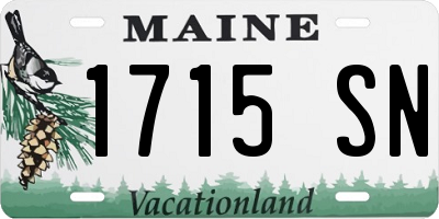 ME license plate 1715SN