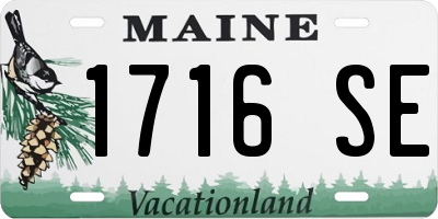 ME license plate 1716SE