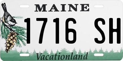 ME license plate 1716SH