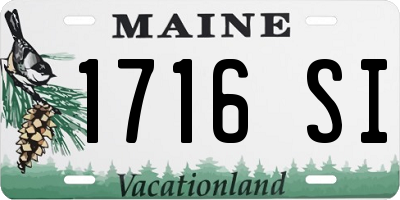 ME license plate 1716SI