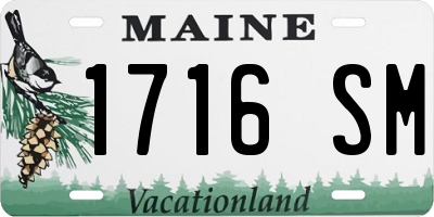 ME license plate 1716SM