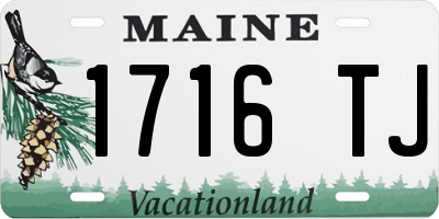 ME license plate 1716TJ