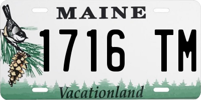 ME license plate 1716TM