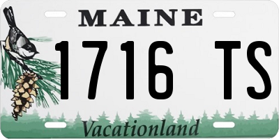 ME license plate 1716TS