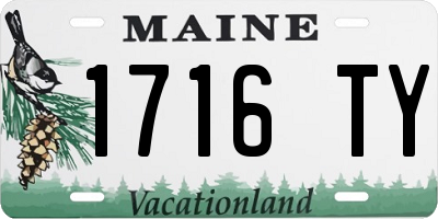 ME license plate 1716TY